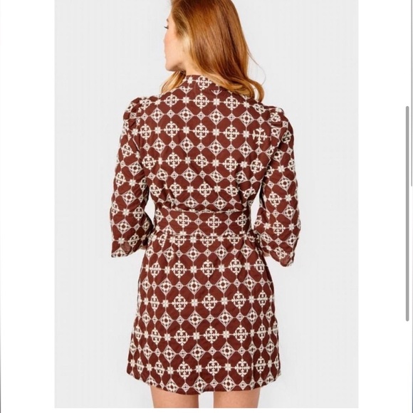 Chic Long Sleeve Geometric Dress - Picture 7 of 12